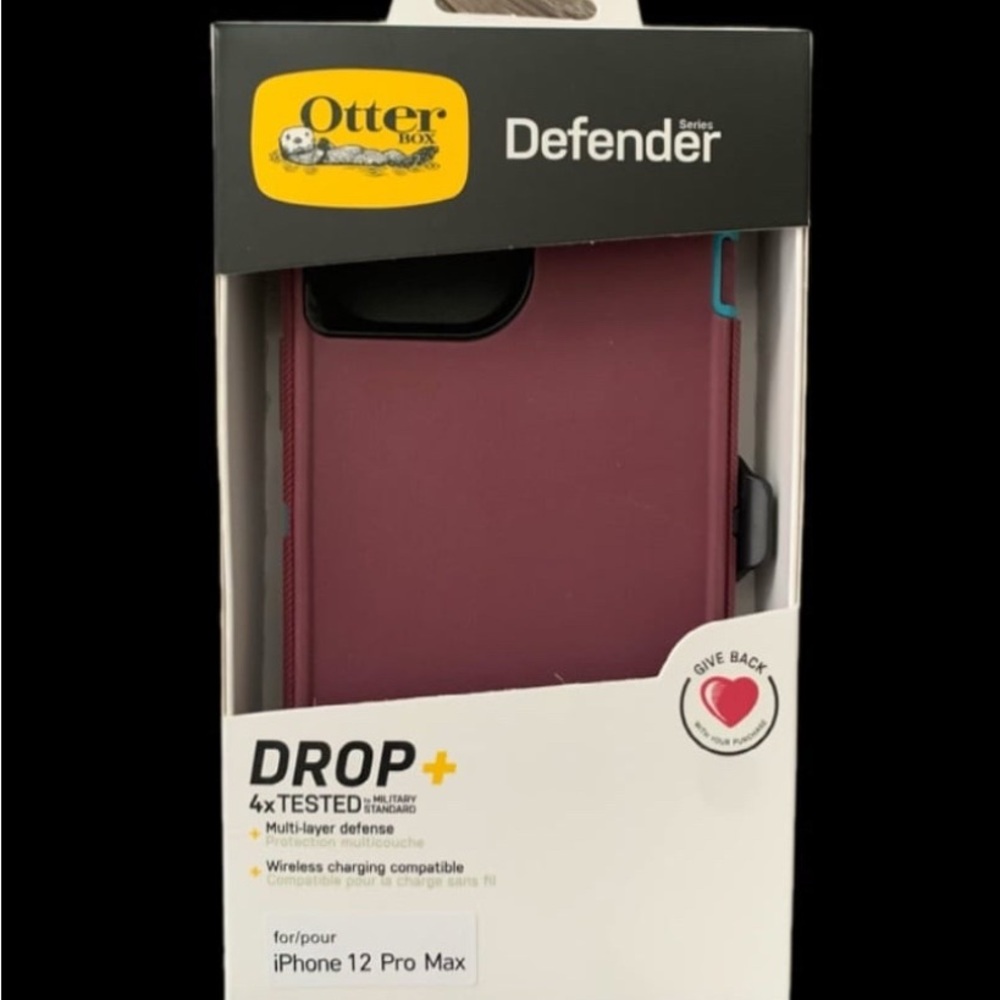 OtterBox Defender Case for iPhone 12 Pro Max - Maroon